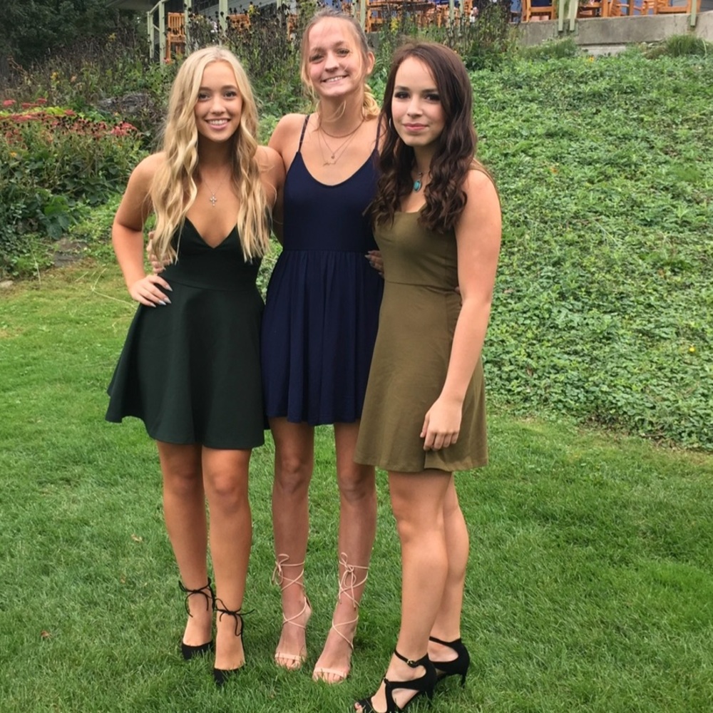 Forest green homecoming dress